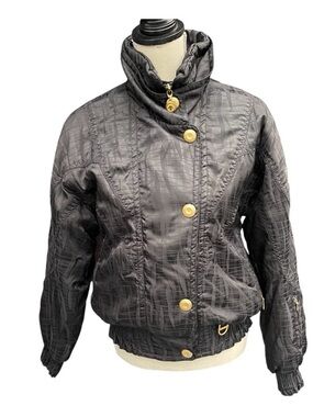 Vintage Descente Black Gold Accents Ski Jacket (S)
